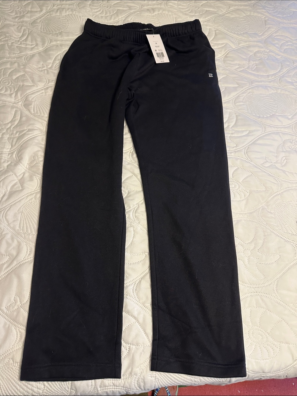 ZELOS Men's Black Jogger Sweatpants with Elastic Waist NWT
